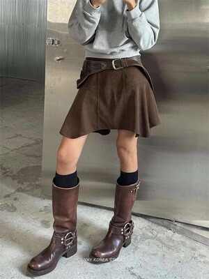 不规则飘逸显瘦A字半身裙女