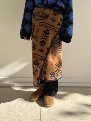 两用摇粒绒一片式围裙半身裙