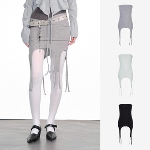 饰修身 Exclusive 设计绑带装 韩国个性 叠穿多穿法抹胸半身裙 type