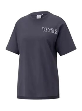 PUMA 联名款字母Logo印花圆领套头短袖T恤女款白色536690-43-65