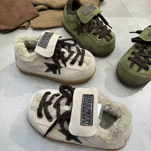 勃肯鞋 2025春季 女鞋 磨砂真皮厚底增高百搭休闲运动鞋 新款