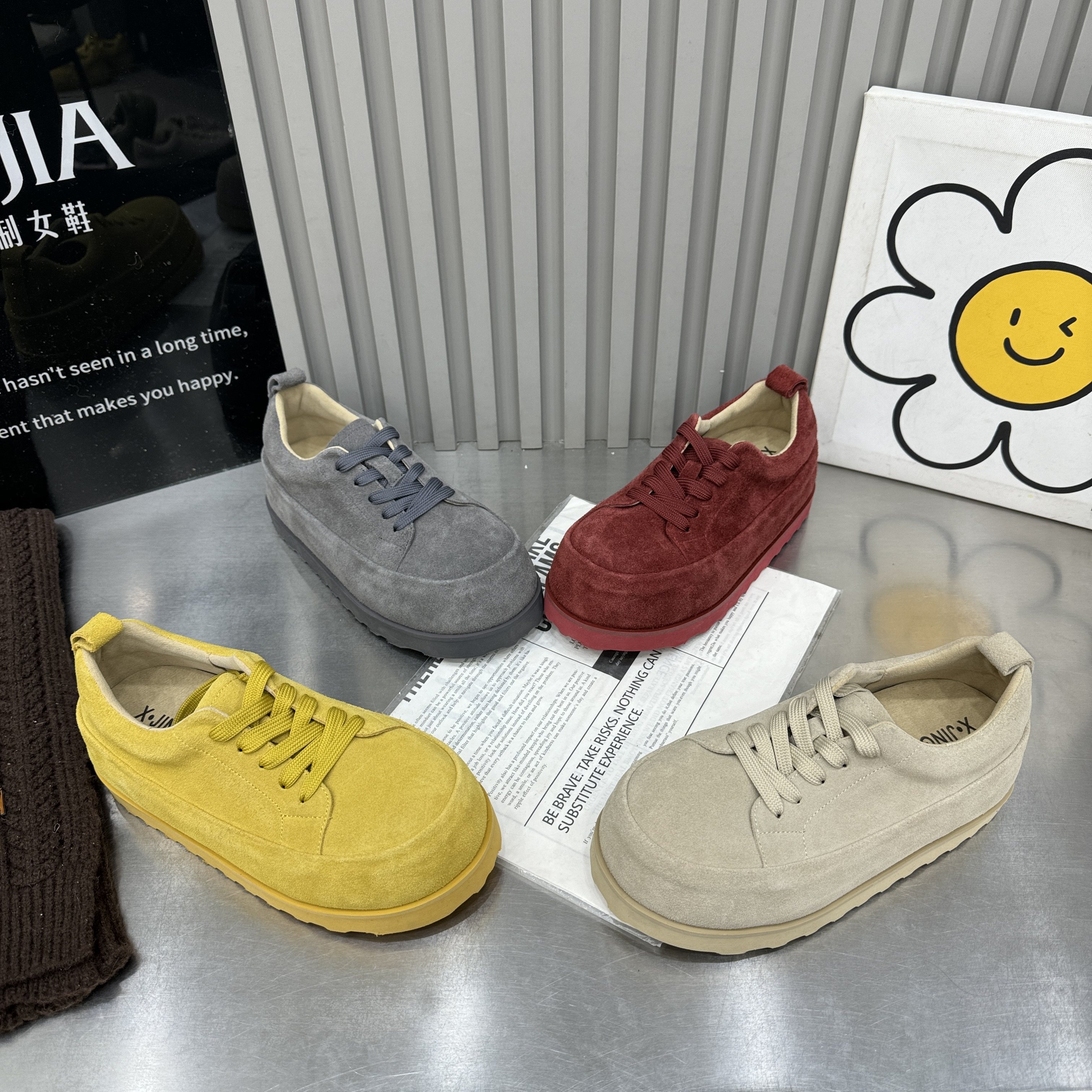 2026春季新款磨砂真皮纯皮厚底内增高勃肯鞋百搭休闲女鞋面包鞋,女鞋,时尚休闲鞋,淘宝优惠券,粉丝福利购,淘宝优惠卷