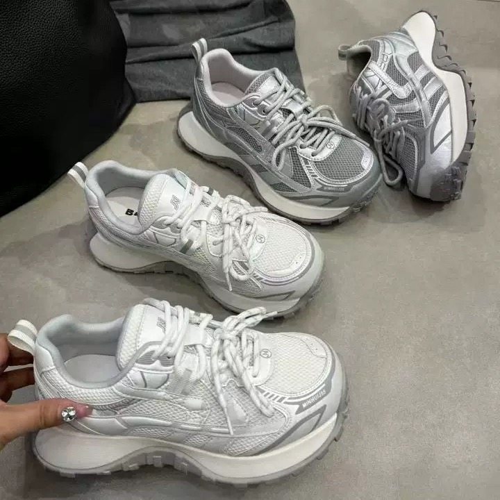 芭慕秀2026春季新款真皮纯皮厚底增高百搭休闲女鞋老爹鞋运动鞋潮,女鞋,时尚休闲鞋,淘宝优惠券,粉丝福利购,淘宝优惠卷