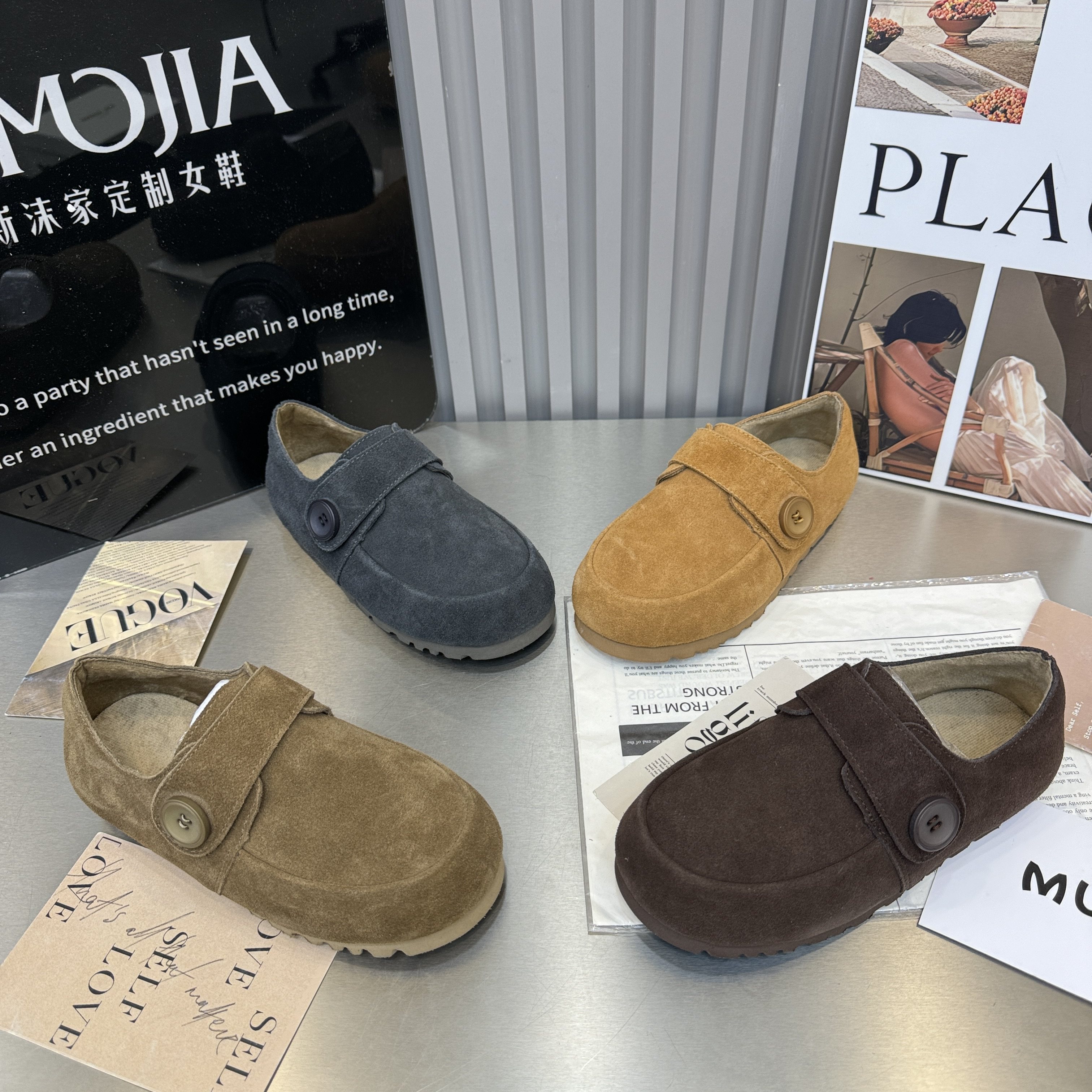 2026春季新款磨砂真皮纯皮平底百搭休闲女鞋勃肯鞋皮鞋大头鞋潮,女鞋,勃肯鞋/软木鞋,淘宝优惠券,粉丝福利购,淘宝优惠卷