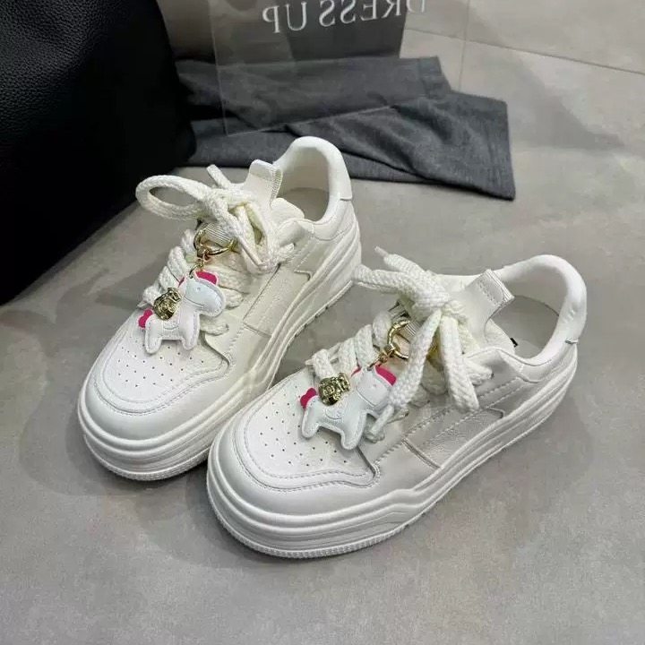 芭慕秀2026春季新款真皮小马厚底增高百搭休闲女鞋小白鞋板鞋单鞋,女鞋,时尚休闲鞋,淘宝优惠券,粉丝福利购,淘宝优惠卷