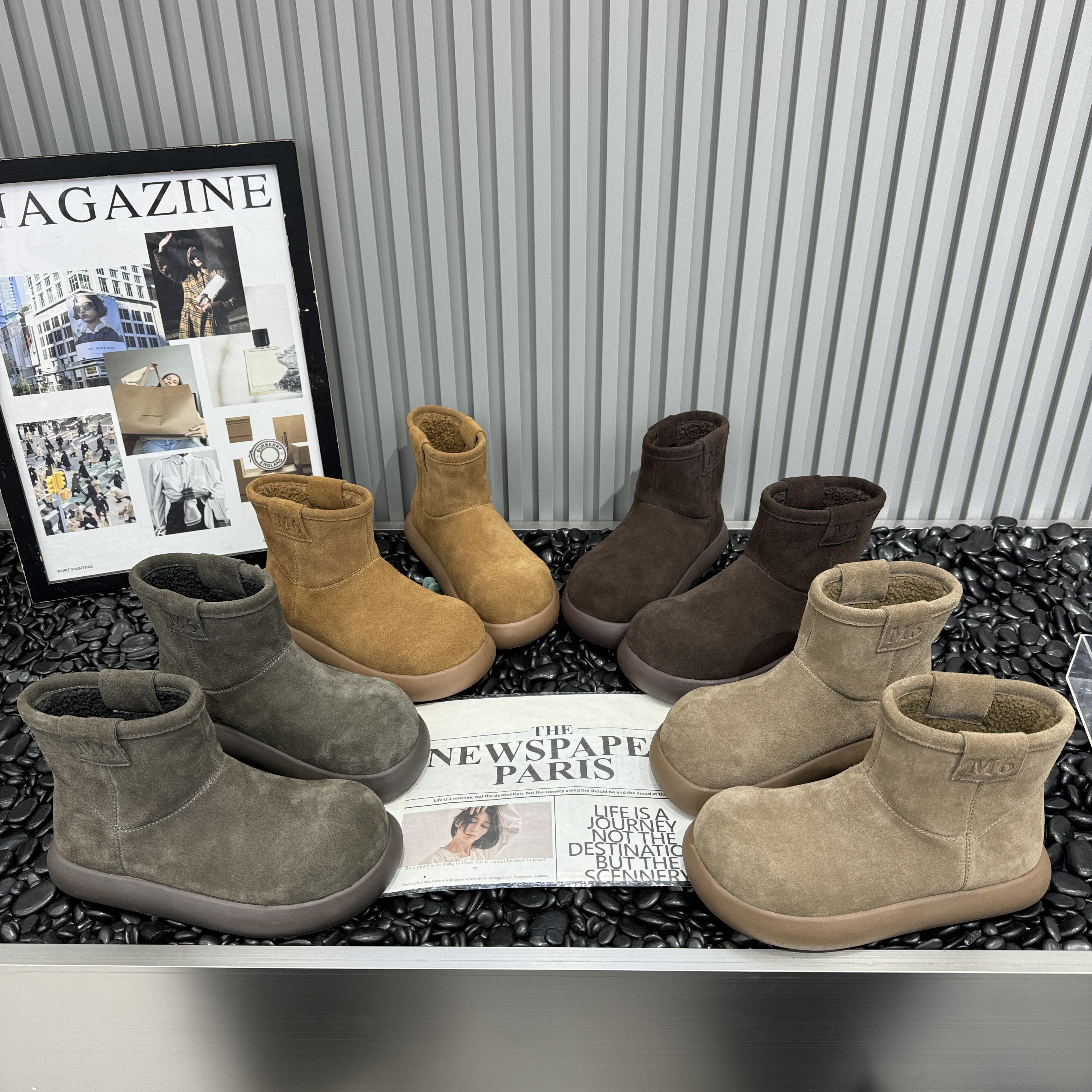 2025新款真皮厚底加绒马丁靴女秋冬复古百搭休闲短筒靴女鞋雪地靴