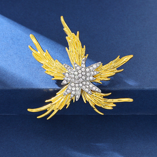 別針百搭西裝 跨境熱銷(xiāo)輕奢火焰海星胸針合金鑲鉆時(shí)尚 大衣服飾胸花