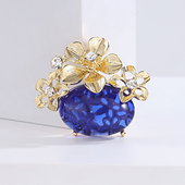 精致奢华宝石胸针高档复古简约百搭气质西装 服饰胸花领针防走光潮