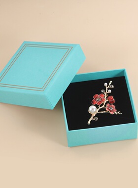 黑色礼品盒子精美韩版简约创意大号生日胸针礼盒包装盒空盒礼物盒