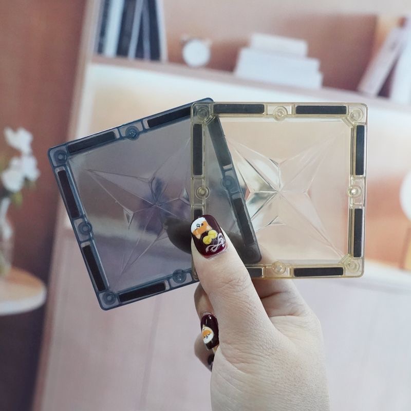 钻面大自然色磁力片7.5cm补充装散片儿童磁性玩具百变益智积木