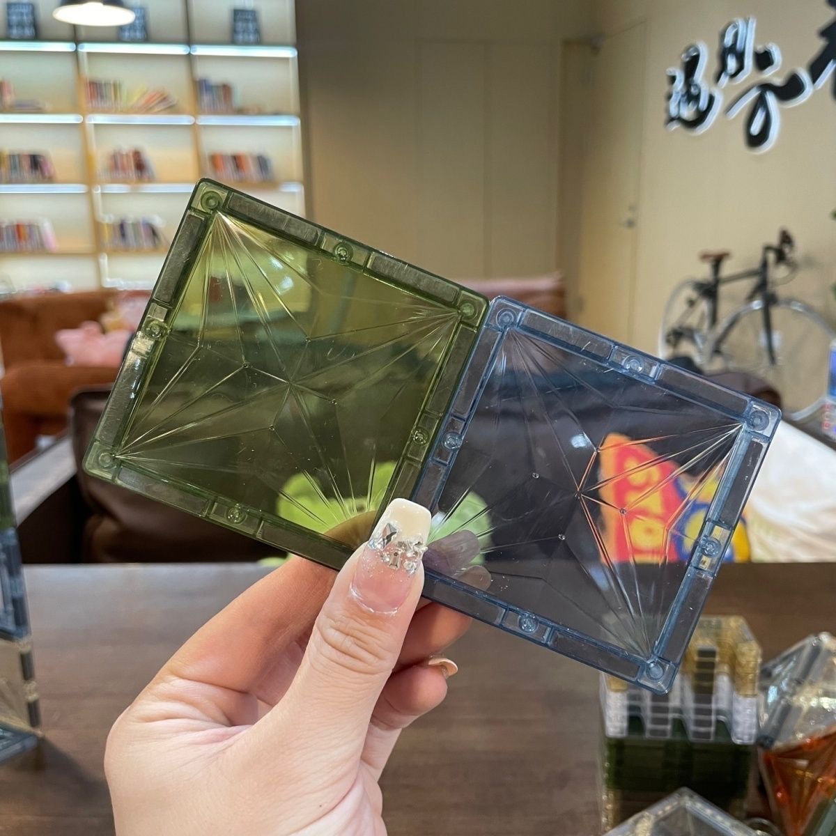 大自然色磁力片正方形补充装散片磁力片积木男女宝宝儿童益智玩具