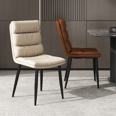 家用奶油风餐椅轻奢靠背凳子餐厅现代简约餐桌椅子意式极简网红椅