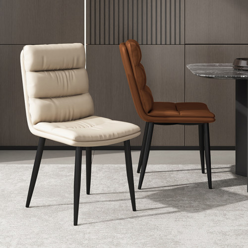 家用奶油风餐椅轻奢靠背凳子餐厅现代简约餐桌椅子意式极简网红椅