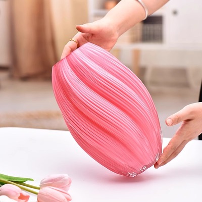 玻璃花瓶夜光水养插花摆件高级感