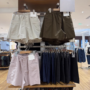 女装 裤 休闲短裤 百搭吸汗速干薄款 子484598 松紧腰直筒运动短裤 夏季