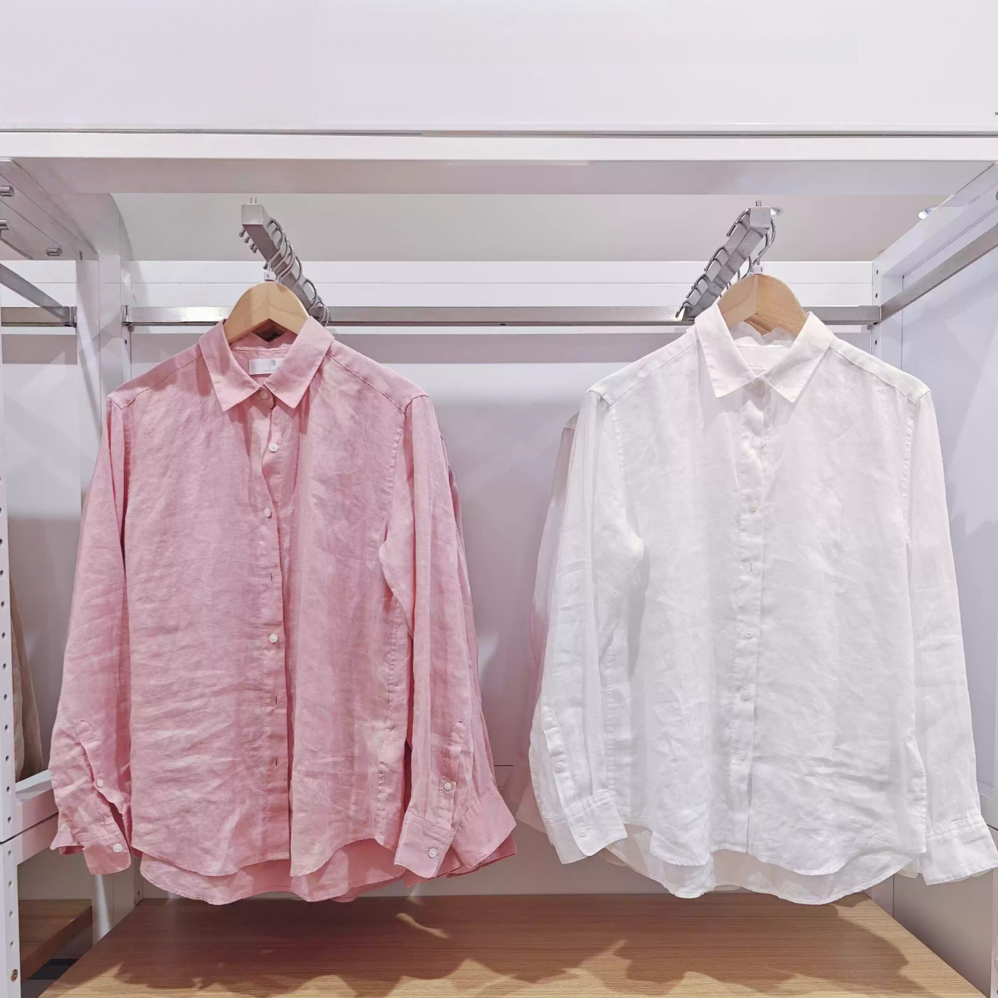 女装法国麻衬衫休闲长袖衬衣宽松百搭空调衫薄外套春夏新款483868