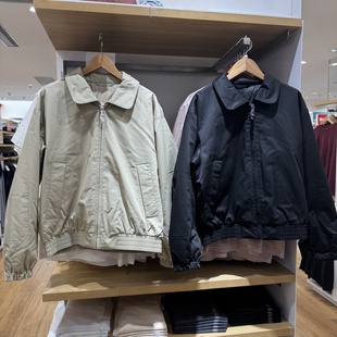 日系秋冬季男装女装空气棉服休闲宽松短茄克外套保暖夹克479411