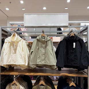 春季女装防风立领茄克外套冲锋衣休闲拉链宽松连帽短夹克484709