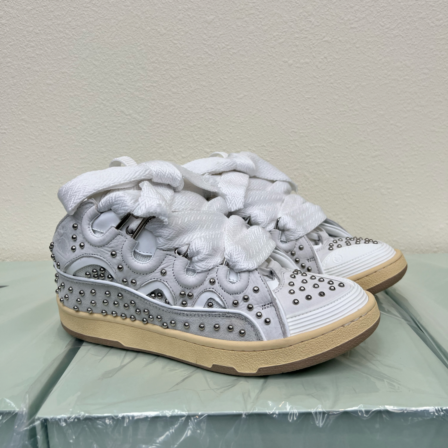 thumbnail for Trendy shoes top version bread shoes thick sole curb color-blocked dexun shoes leather versatile casual sports skateboard shoes for men and women