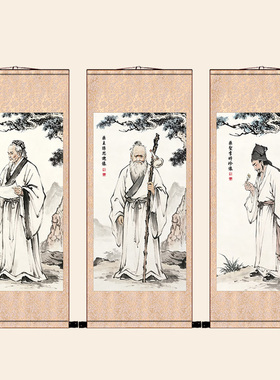 十大名医张仲景华佗孙思邈李时珍扁鹊画像中堂挂画中医养生壁画