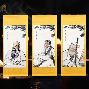 古代十大名医画像孙思邈李时珍扁鹊华佗中医养生挂画诊所装饰画像