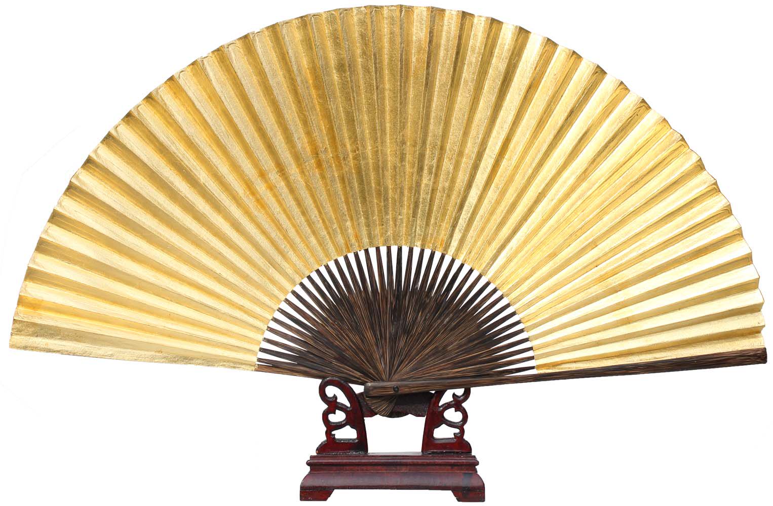 仙宝纯金箔贴箔泥金扇纯金贴箔工艺折扇戏曲用扇子高档礼品折扇子