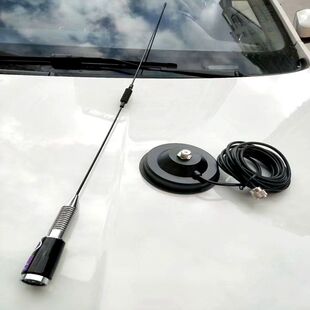 弹簧减震车载天线 对讲机大吸盘天线 出租车电台手台天线 高增益