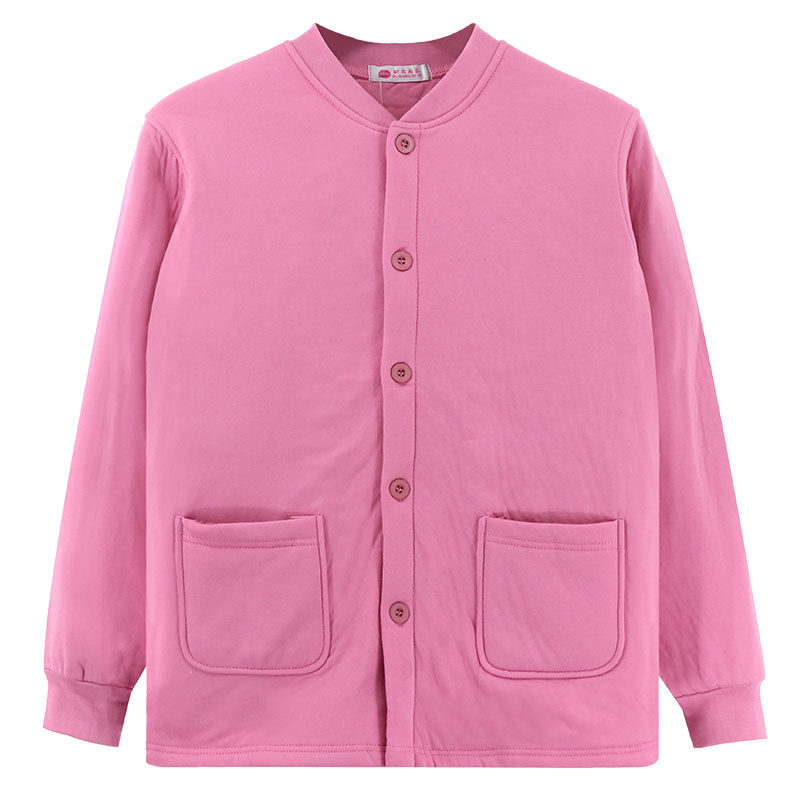 MIDDLE-AGED AND ELDERLY COTTON WARM CARDIGAN TOP MOTHER THREE-LAYER COTTON PADDED THICKENED COTTON AUTUMN COAT CARDIGAN FEMALE