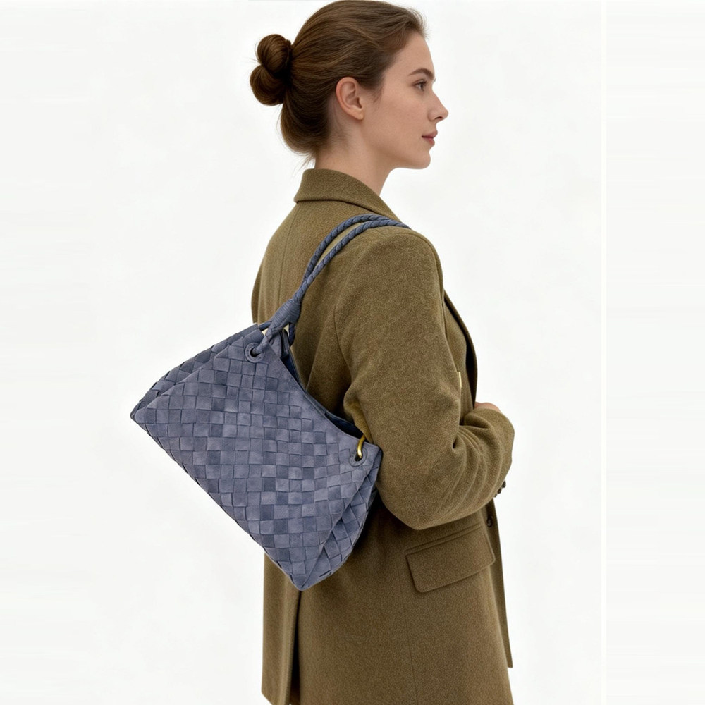 B家手工麂皮绒牛皮编织真皮女包单肩手提横款Parachute降落伞包潮,箱包皮具/热销女包/男包,托特包,淘宝优惠券,粉丝福利购,淘宝优惠卷