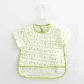 透气 薄款 夏季 宝宝防水罩衣吃饭围兜饭兜儿童防脏反穿衣围裙护衣