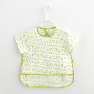 透气 薄款 夏季 宝宝防水罩衣吃饭围兜饭兜儿童防脏反穿衣围裙护衣