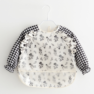 儿童吃饭防水防油罩衣宝宝长袖 围兜 防脏反穿衣婴儿幼儿园外穿新款