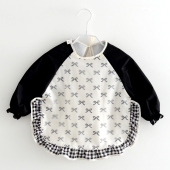 婴儿防油吃饭罩衣秋冬儿童防水反穿衣宝宝新款 外穿护衣防脏围兜