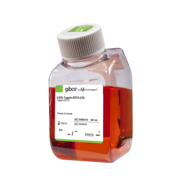 25200-072 Gibco胰酶500ml胰蛋白酶消化液含EDTA含酚红 25200072-封面