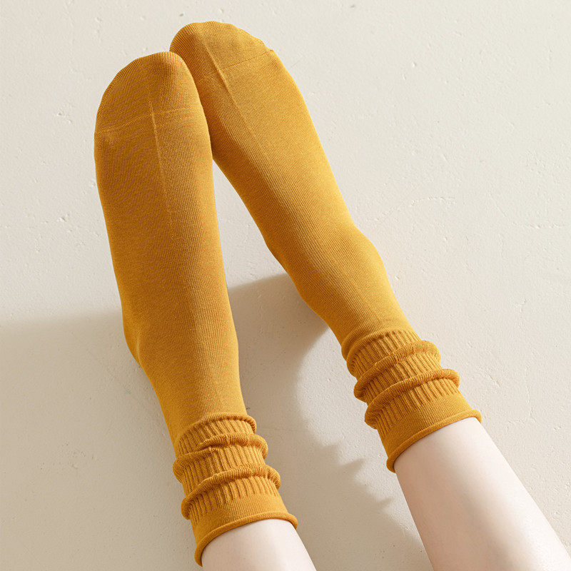 堆堆袜女秋冬季纯棉日系卷边长筒袜韩国纯棉复古短靴无骨中筒袜子,女士内衣/男士内衣/家居服,中筒袜,淘宝优惠券,粉丝福利购,淘宝优惠卷