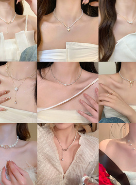 ins风珍珠项链女轻奢小众高级感锁骨链2026新款网红气质百搭颈链