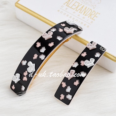 法国亚历山大发饰水晶蝴蝶发夹