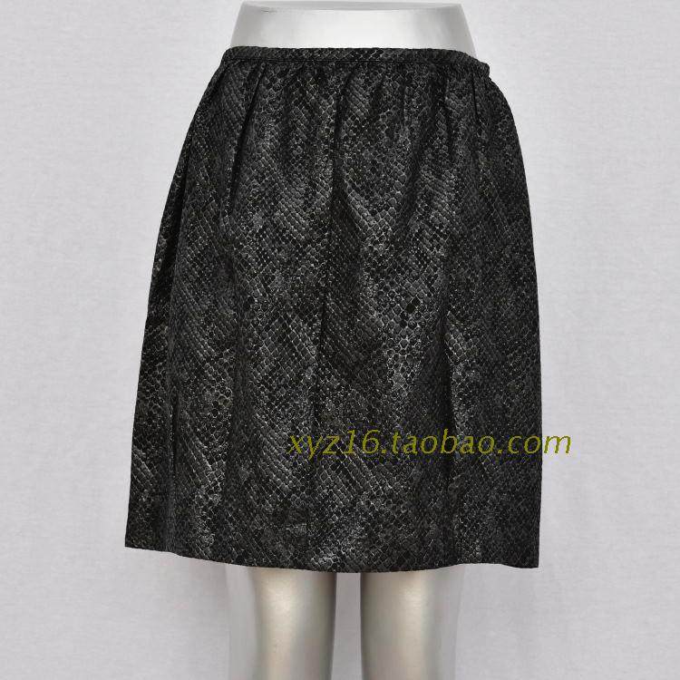 敦系列夏装新款女黑色半身裙包臀裙中裙品牌折扣正品