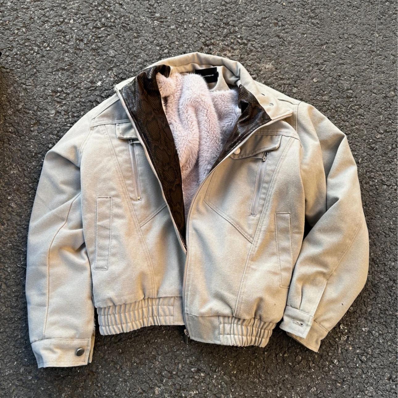 蛇年限定座山蟒外套冬季加绒加厚座山雕夹克棉服男女