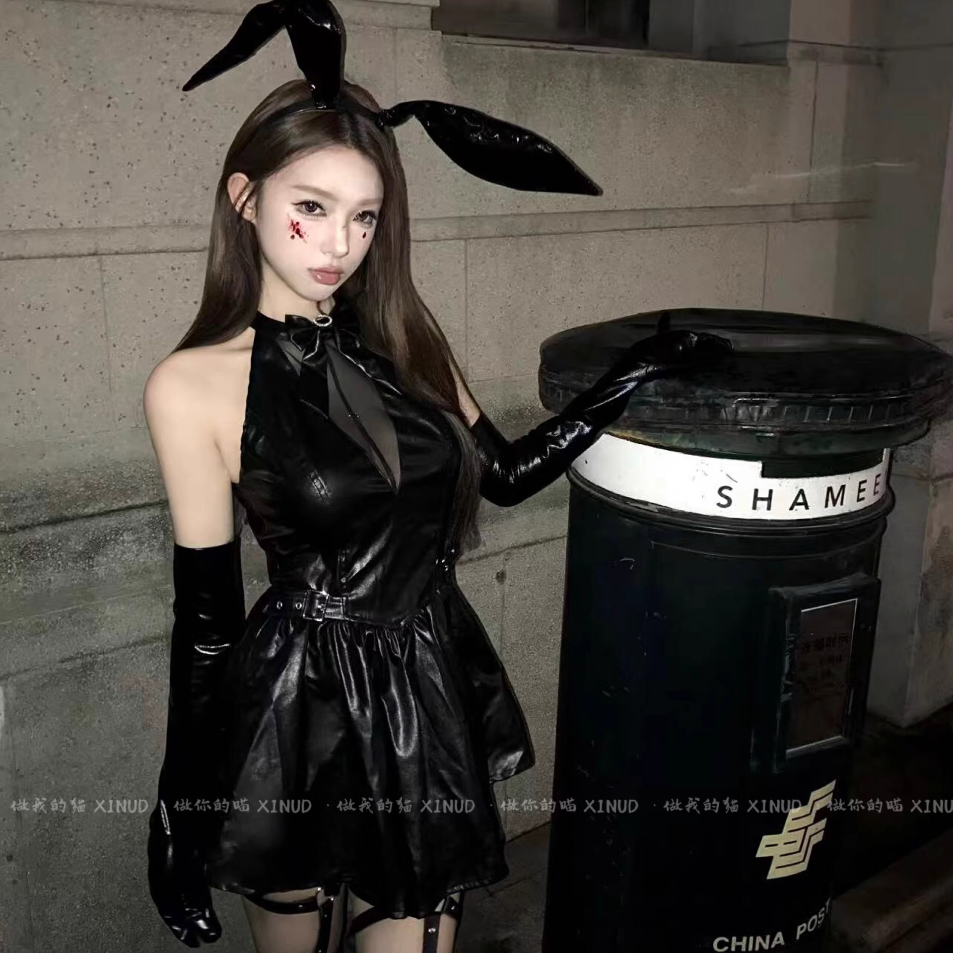 做你的猫：魔女の考验*原创性感漆皮兔女郎辣妹纯欲cos制服套装