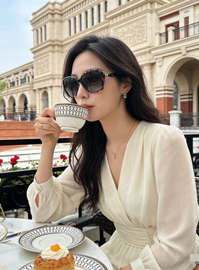 海伦凯勒简约大框黑色遮阳太阳镜