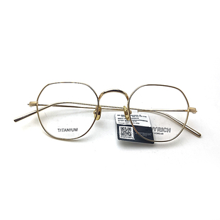 JOYRICH JR2105金色超轻纯钛眼镜框架小圈型适合高度近视小脸女士