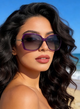 海伦凯勒偏光防紫外线大框太阳镜