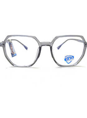 KELADUN克莱顿K52242透灰色现成无度数防蓝光眼镜框架 超轻质感