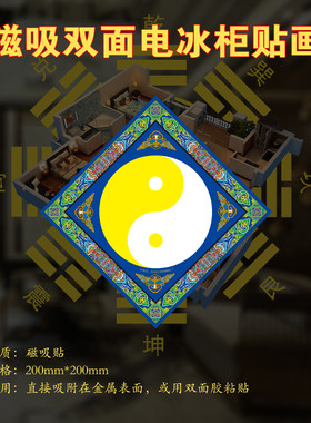 磁吸电冰柜贴画创意贴电冰箱贴正西方西北方正北方东北方专用贴画
