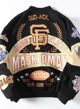 杜戴克2022秋冬新款男女潮牌加厚宽松棒球服帅气潮流夹克