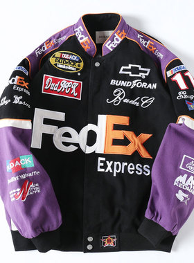 杜戴克DUDACK潮牌男女宽松棒球服刺绣秋冬外套加厚夹棉夹克