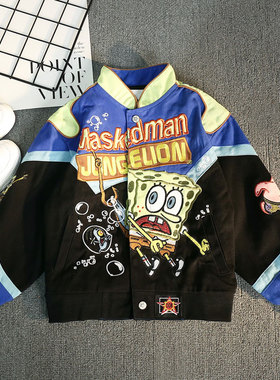 杜戴克男女童潮牌卡通宝宝棒球服刺绣儿童夹克外套