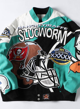 秋冬男士夹克外套工装宽松纯棉拉链长袖立领外穿潮牌休闲