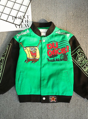 杜戴克新款男女夹克上衣纯棉宝宝儿童防风童装